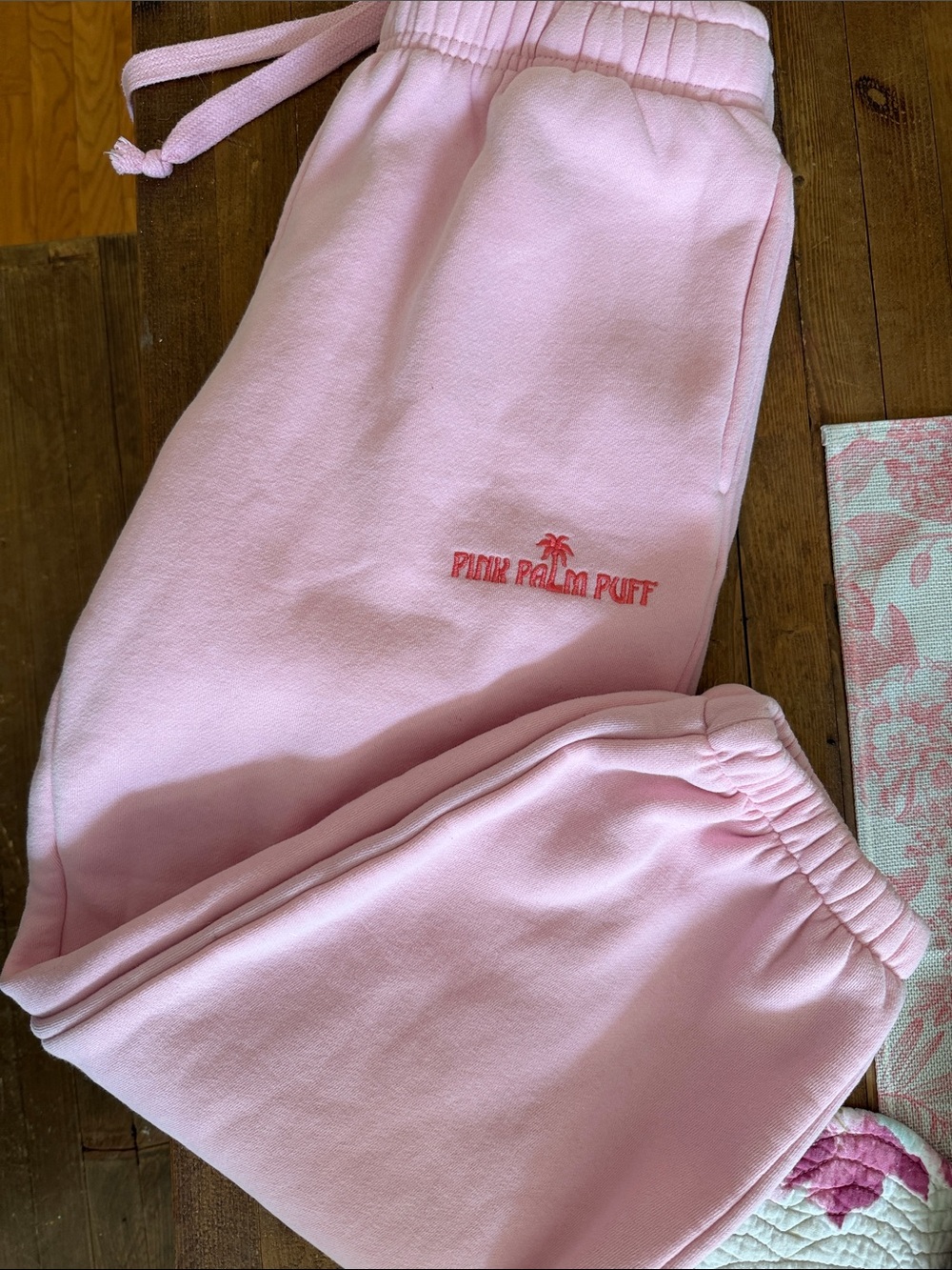 Pink Palm Puff Women's Pink Cozy Jogger Pants